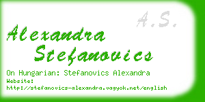 alexandra stefanovics business card